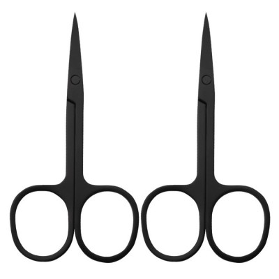 Premium Quality Black Stainless Steel Mini Embroidery Scissors Multifunctional Beauty Scissors for Lash and Eyebrow